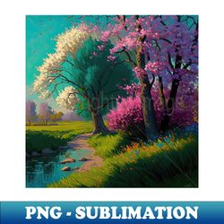Spring Landscape Exotic Nature monet - A Piece - Stylish Sublimation Digital Download - Unleash Your Creativity