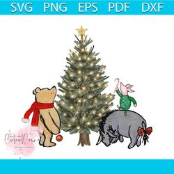 Winnie the Pooh Christmas Piglet And Eeyore PNG File