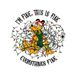 Funny This Is Fine Everythings Fine Pluto Christmas SVG File