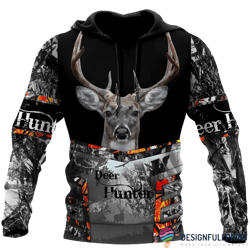 deer hunting gift black deer hunting us unisex size hoodie ch