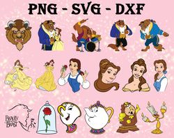 Beauty And The Beast Characters SVG, Bundles Beauty And The Beast SVG, PNG,DXF,...