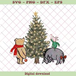 Winnie the Pooh Christmas Piglet And Eeyore PNG File
