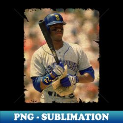 Ken Griffey Jr in Seattle Mariners - Signature Sublimation PNG File - Bring Your Designs to Life