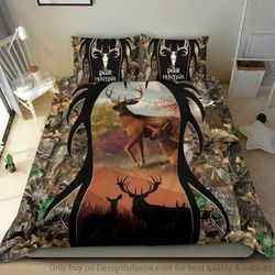 deer hunting gift deer hunting 3d bedding set ln