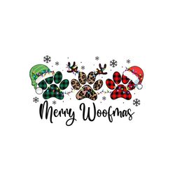 Vintage Merry Woofmas Santa Hat PNG Download File