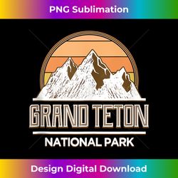 Grand Teton National Park Mountains Vintage Retro Gift Tank To 0741 - Sophisticated PNG Sublimation File - Ideal for Imaginative Endeavors