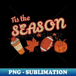 tis the season autumn gnomes football pumpkin 2023 - png transparent sublimation file - bring your designs to life