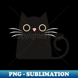 Black cat cartoon - PNG Transparent Sublimation File - Perfect for Sublimation Art