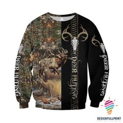Deer Hunting Gift Deer Hunting Black Sweater Ln