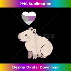 Demisexual Capybara LGBTQIA Pride Flag Anime Kawaii Heart Tank Top - Urban Sublimation PNG Design - Animate Your Creative Concepts