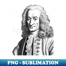 Portrait of Voltaire - Unique Sublimation PNG Download - Perfect for Sublimation Mastery