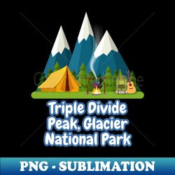 Triple Divide Peak Glacier National Park - Decorative Sublimation PNG File - Bring Your Designs to Life