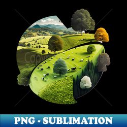 3d landscape - digital sublimation download file - capture imagination with every detail