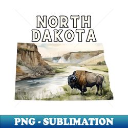 North Dakota Shape Art - Trendy Sublimation Digital Download - Perfect for Creative Projects