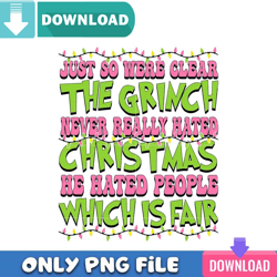 Grinch Christmas Is Fair PNG Perfect Sublimation Design Download