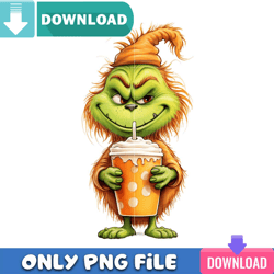 Grinch Cute Baby Coffee Png Best Files Design Download