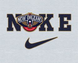 Nike New Orleans Pelicans Svg, Stitch Nike Embroidery Effect, NBA Logo, Basketball Svg, NBA, Nike Nba Design 11