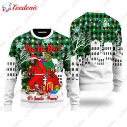 Ho Ho Ho Its Santa Paws Christmas Ugly Christmas Sweater, Funny Ugly Sweater Ideas  Wear Love, Share Beauty