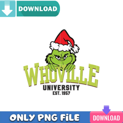 Christmas Grinch University PNG Perfect Sublimation Design Download