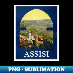 ASSISI ITALY VINTAGE DESIGN - Signature Sublimation PNG File - Create with Confidence