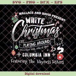 Wallace and Davis Present White Christmas Movie SVG File
