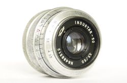 Industar-50 3.5/50 Soviet silver rangefinder lens KMZ M39 LTM mount