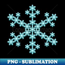 Snowy Frozen Snowflake - Sublimation-Ready PNG File - Bold & Eye-catching