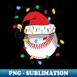 Baseball Christmas Lights - Decorative Sublimation PNG File - Perfect for Sublimation Art