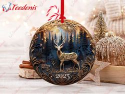 Holiday Reindeer Ornament, 2023 Heirloom Keepsake  Wear Love, Share Beauty