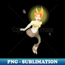 Anglerfish Mermaid - Creepy Mermaid Fantasy Art - High-Resolution PNG Sublimation File - Revolutionize Your Designs