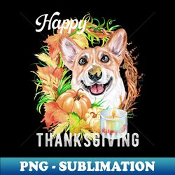 Pembroke Welsh Corgi Dog Owner Thanksgiving Celebration Harvest Theme - Creative Sublimation PNG Download - Vibrant and Eye-Catching Typography