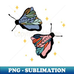 Moths  Sparkles - PNG Transparent Digital Download File for Sublimation - Fashionable and Fearless