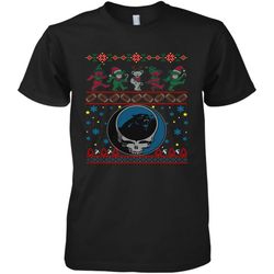 Carolina Panthers Christmas Grateful Dead Jingle Bears Football Ugly Sweatshirt Men&8217s Premium T-Shirt