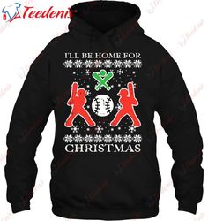 Home For Christmas Baseball Ugly Xmas Sports Men Boys Kids T-Shirt, Christmas Clothes Family  Wear Love, Share Beauty