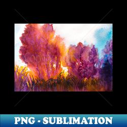 watercolor landscape - vintage sublimation png download - create with confidence
