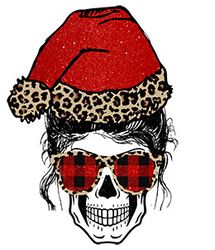 Plaid Hat Mom Skull Christmas Svg, Momlife Svg, Messy Bun Skull Svg, Mom Life Svg, Santa Hat Svg, Messy Bun Mom Svg