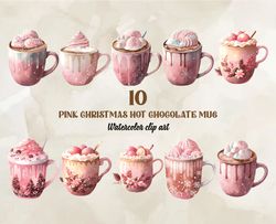 10 Pink Christmas Hot Chocolate Mug, Christian Christmas Svg, Christmas Design, Christmas Shirt, Christmas 136