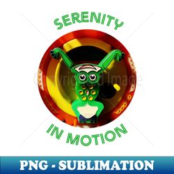 Serenity in Motion - Cute Frog doing Tai Chi - Instant Sublimation Digital Download - Bold & Eye-catching