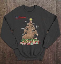 Horse Tree - Christmas Sweater Shirt, Christmas T-Shirts Ladies  Wear Love, Share Beauty