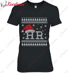 hr human resources christmas hat t-shirt, cotton christmas shirts mens sale  wear love, share beauty