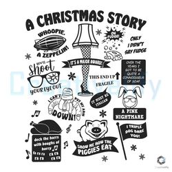 Merry Christmas Story SVG Ralphie Xmas File Cutting - WolfpackBundle