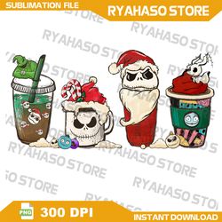 Christmas Skeleton And Coffee Png Design, Merry Christmas Png, Christmas Skeleton Png, Skeleton Png, Digital Download
