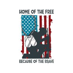 Veterans Day Home Of The Free Because Of The Brave SVG