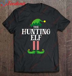 Hunting Elf Matching Family Group Christmas Party Pajama T-Shirt, Kids Christmas Shirts Family Cheap  Wear Love, Share B