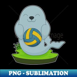 Seal Volleyball player Volleyball - Retro PNG Sublimation Digital Download - Perfect for Personalization