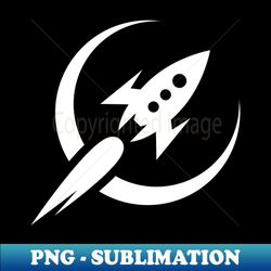 Moon Rocket - Premium PNG Sublimation File - Fashionable and Fearless