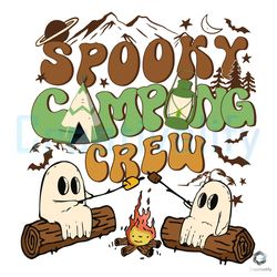 Spooky Camping Crew SVG Cute Ghost Digital Cricut File
