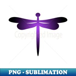 Purple Dragonfly - PNG Transparent Digital Download File for Sublimation - Bold & Eye-catching