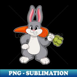 Rabbit with Carrot - Unique Sublimation PNG Download - Perfect for Sublimation Art