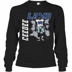 Ceedee Lamb Dallas Cowboys Football Art Long Sleeve T-Shirt